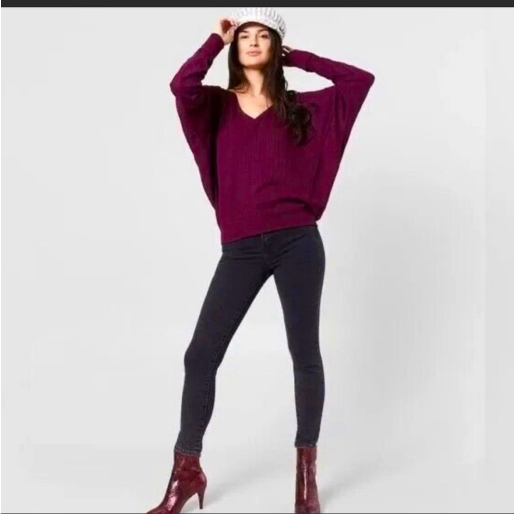 Free People Santa Clara Thermal Sz Medium Mulberry